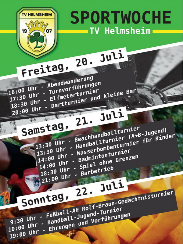 Sportwochen-Program 20. - 22.07.2018